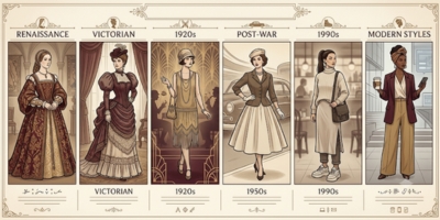 Historical and modern representations showing how female beauty ideals have changed over time