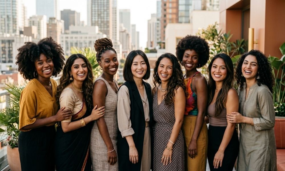 Diverse women of colour representing inclusive beauty beyond Eurocentric beauty standards